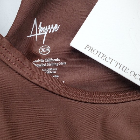 Women's Abysse Mary Lou Swim Top Reef Brown NEW - Picture 5 of 6